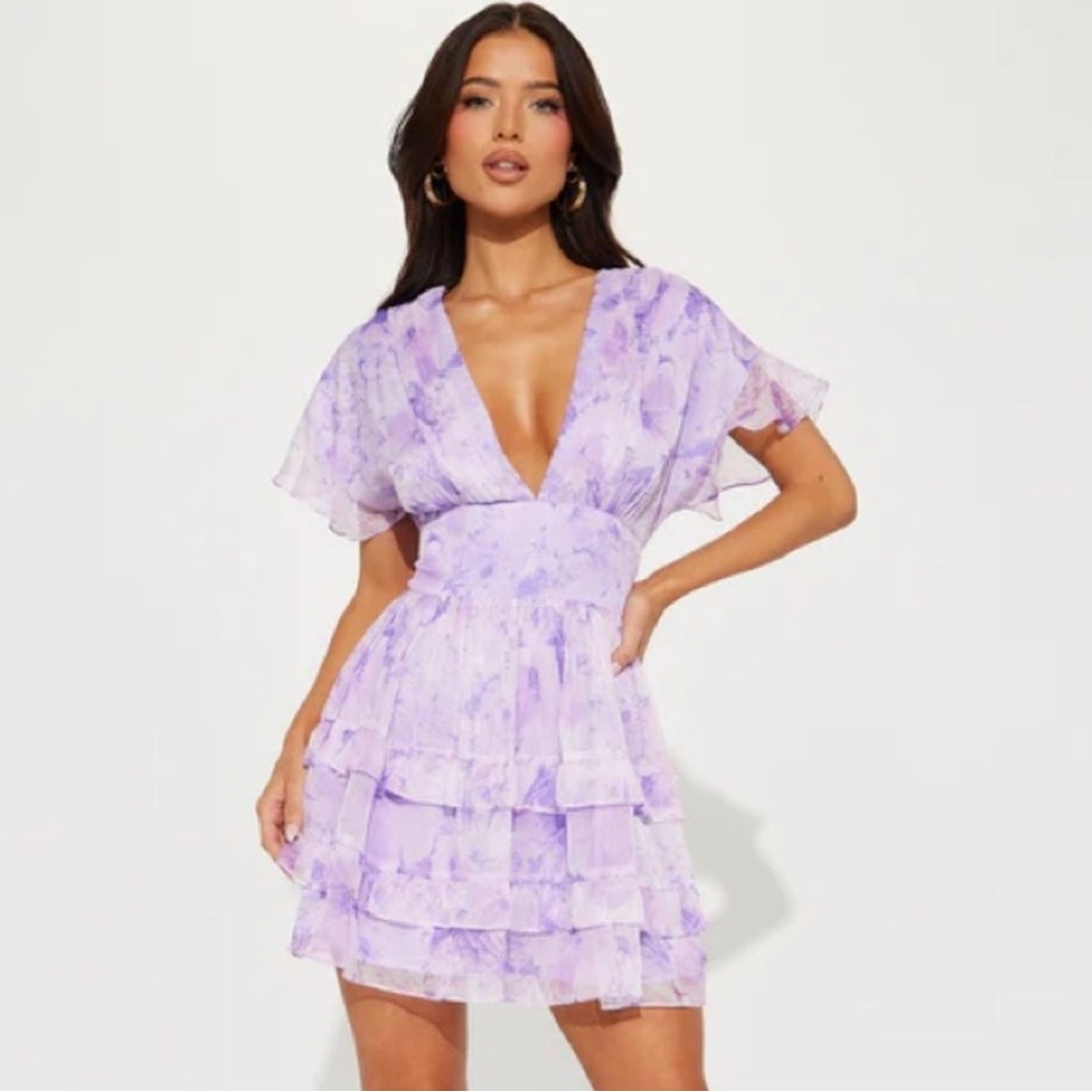 Fashion Nova Sierra Chiffon Mini Dress